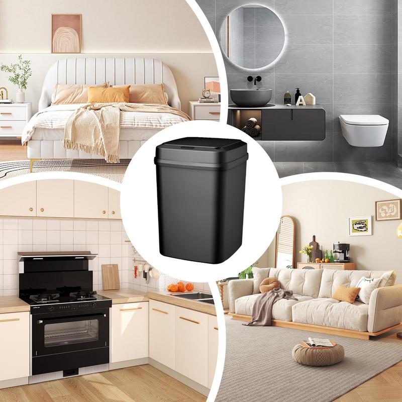 Bathroom Touchless Trash Smart Sensor Sensing Trash Can Waterproof Bathroom Kitchen Bedroom Trash Can for Office Bedroom
