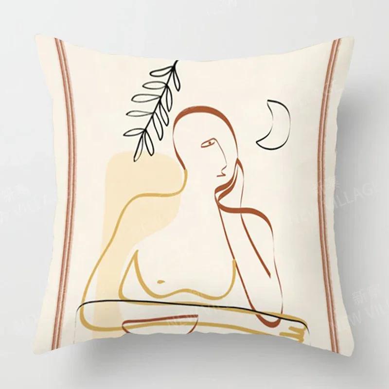 Nordic Fall Home Decor Autumn Throw Pillow Cover Sofa Cushion Cover Modern Morandi