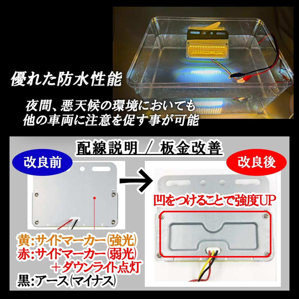 HTharros Side Marker 24V Truck LED COB Pack of 10 Lights, Downlights, High-Brightness LEDs, Amber,