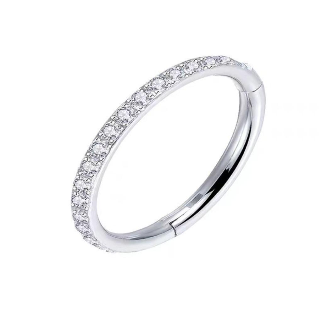 Nose Ring Earrings Women Button Piercing Body Luxury Zircon Cartilage Jewelry Accessories Fashion Trend Accessories Creative Gifts For Men And Women