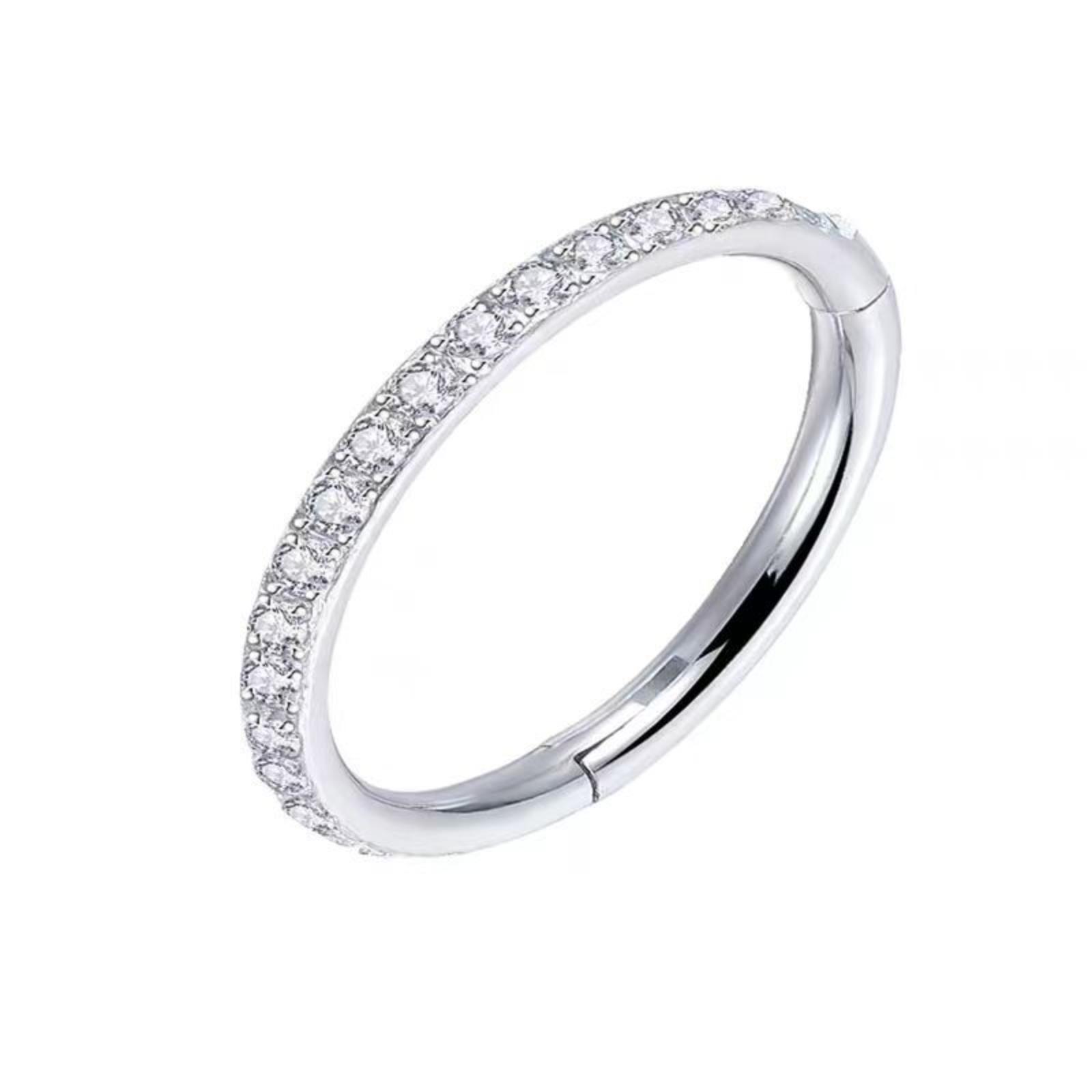 

Nose Ring Earrings Women Button Piercing Body Luxury Zircon Cartilage Jewelry Accessories Fashion Trend Accessories Creative Gifts For Men And Women One Size