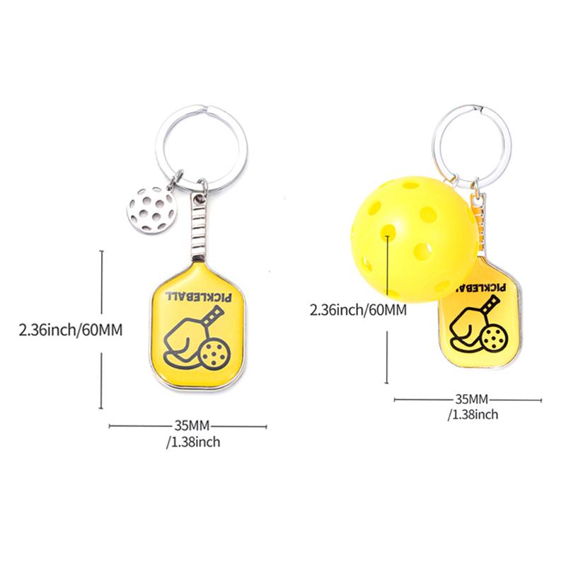 Chaveiro de Raquete de Pickleball de Liga de Zinco Para Bolsas Carteiras Pingentes de Chave de Carro Chaveiro Souvenir Esportivo de Pickleball Mini Fofo