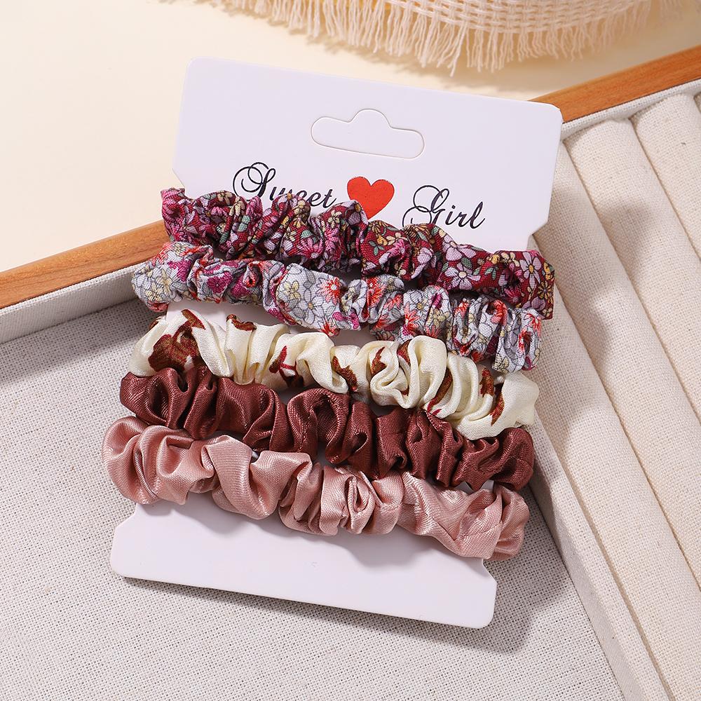 

5 шт./компл. модные корейские резинки для волос с принтом леопарда набор резинок для волос женские эластичные резинки для волос головные уборы женские аксессуары для волос