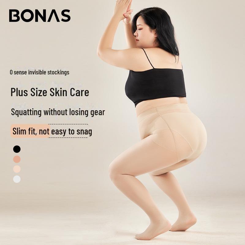 

«Колготки Bonas Plus Size Ultra-Thin Anti-Snagg No Crotch для женщин» L size серый
