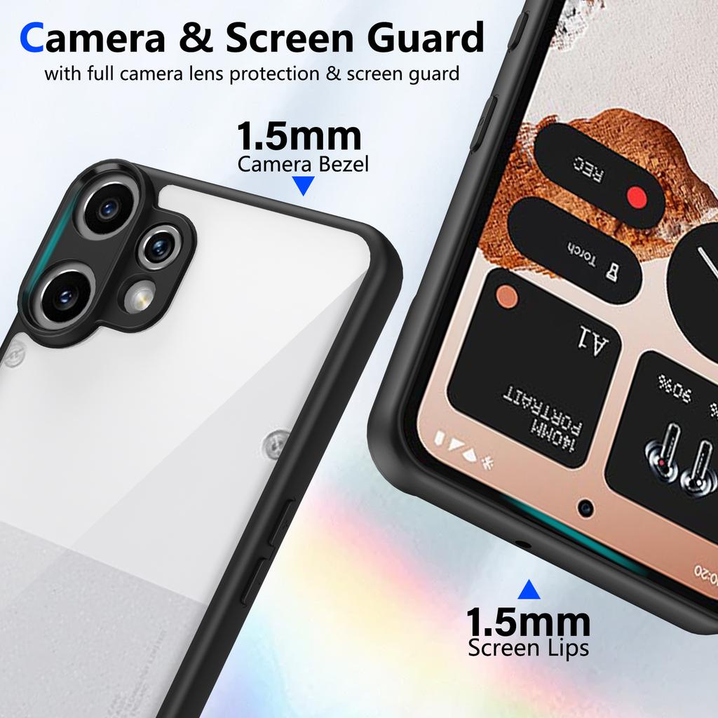 For Nothing CMF Phone 2 Pro Case Matte Skin Touch Clear PC+TPU Shockproof Phone Back Cover