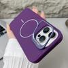 Trendy Silicone Magnetic Lens Stand Case for iPhone 16 15 14 11 12 13 Pro Max Plus MagSafe Compatible Shockproof Protective Case