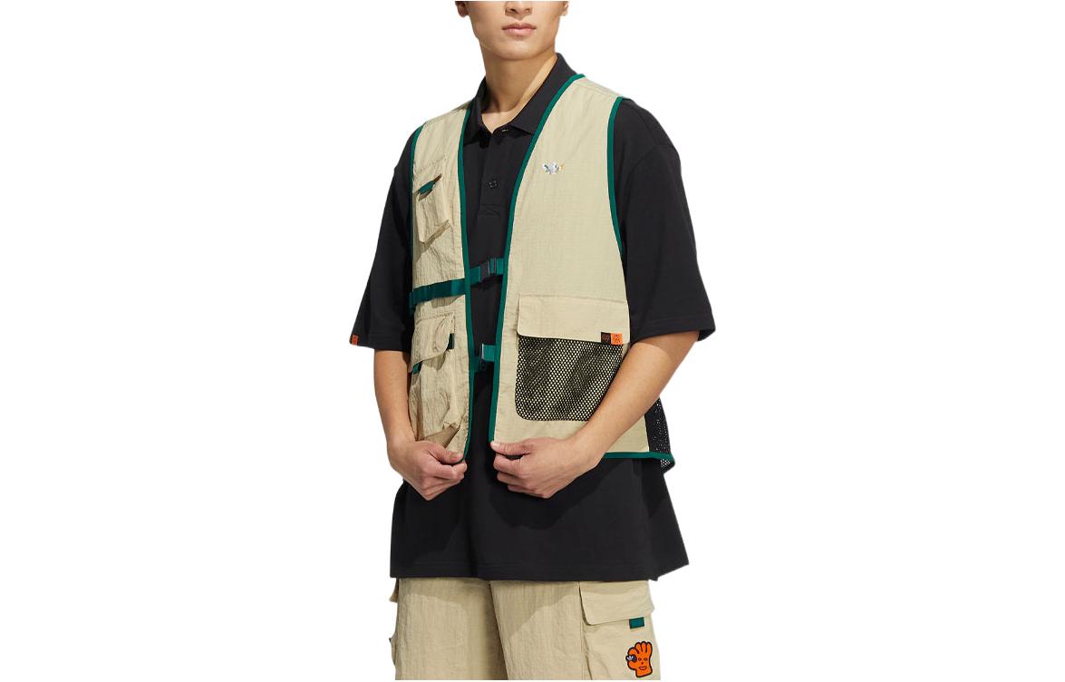 Adidas Originals Kentaro Okawara Vests Men s Forest Green Collarless Moderate Other HR6442 S