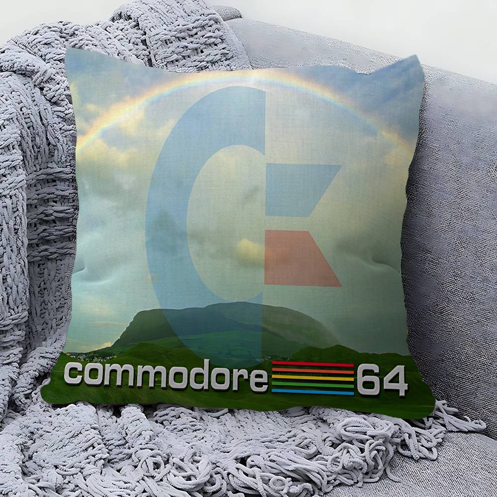 C-CommodoreS LOGO Pillow Gift Home Office Decoration Bedroom Sofa Car Cushion Cover Case 45x45