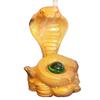 Good Fortune Ornament for Boosting Wealth - Zodiac Sign Snake Figurine That Changes To Gold - Comes with a Wealth-Attracting Treasure Mat - Palm-Sized