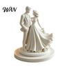 Decorative Sculpture Desktop Ornament 3D Printed Bride Groom Figure Romantic Home Style Figurine Wedding Table Decoration