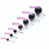 100pcs 4-14mm Black Beans Type Eyes Ball Button Diy Toys Eyes Accessories Black Needle Doll Toy Eyes with Pin for Diy Felting 100pcs