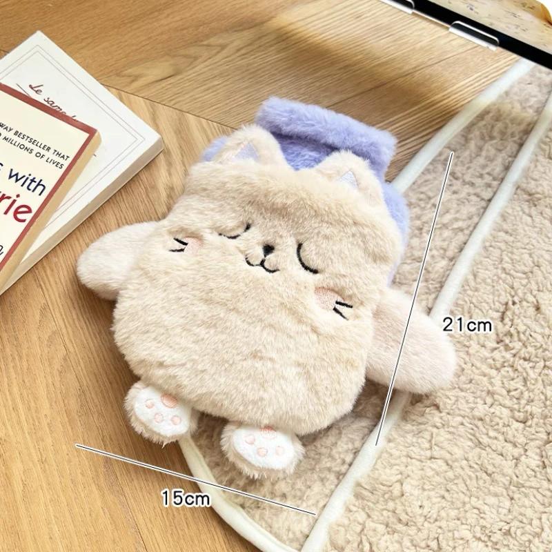 Kawaii Hot Water Bags Cute Plush Rubber Hand and Foot Belly Warmer Explosion-proof Hot Water Bottles for Women Period Pain