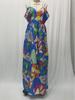 2025 Summer European & American Women's Off-Shoulder Floral Maxi Dress