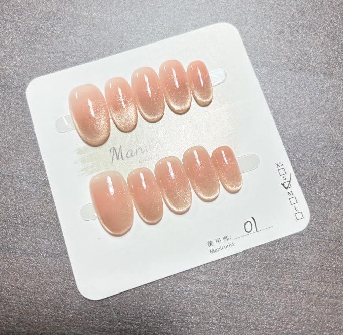 Handcrafted Short Wearable Nail Art Stickers - High-End Boutique False Nails