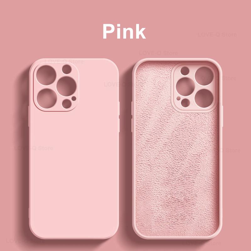 For Liquid Silicone Phone Case For Apple iPhone 16 15 14 Plus 13 12 11 Pro Max Cases For iPhone 16 Pro Max Shockproof Cover