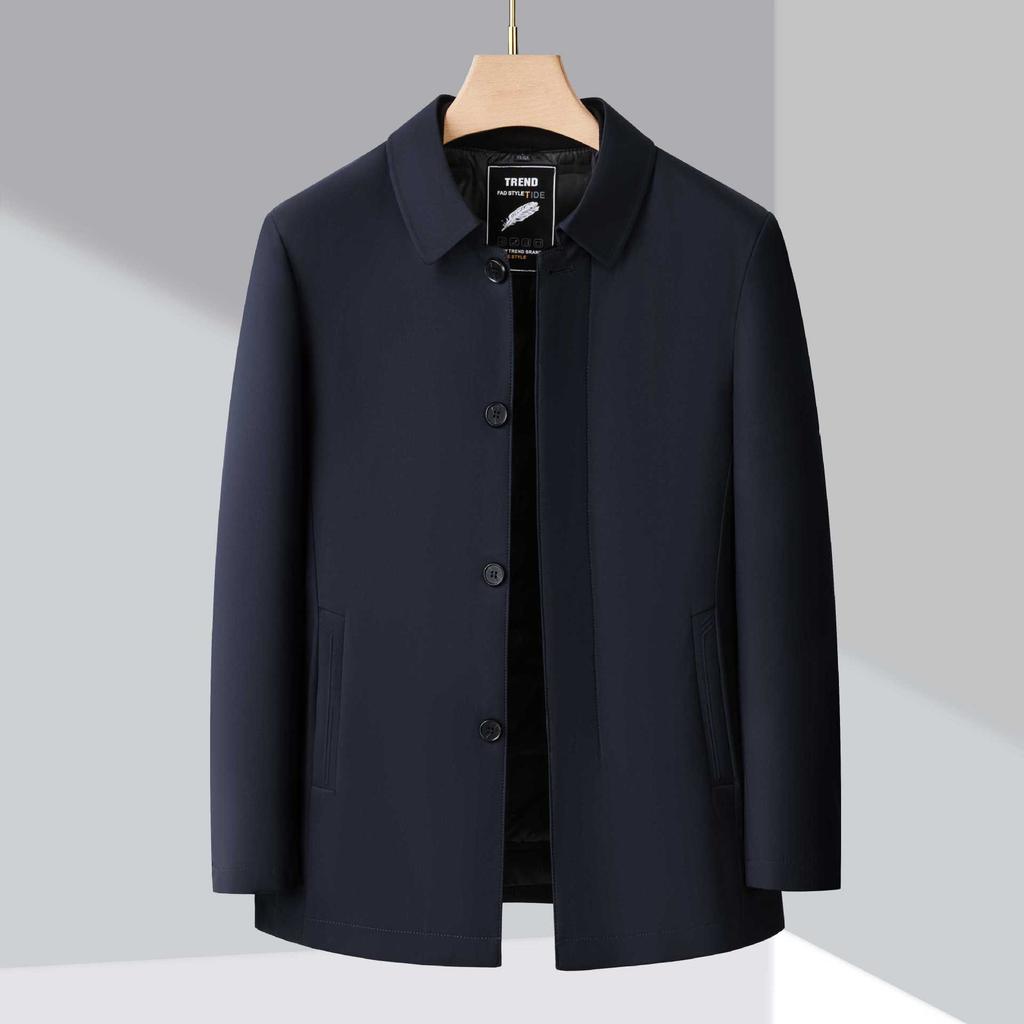 New High-end Men's Down Jacket Thickened Warm Autumn and Winter Jacket Business Casual Middle-aged Dad Outfit