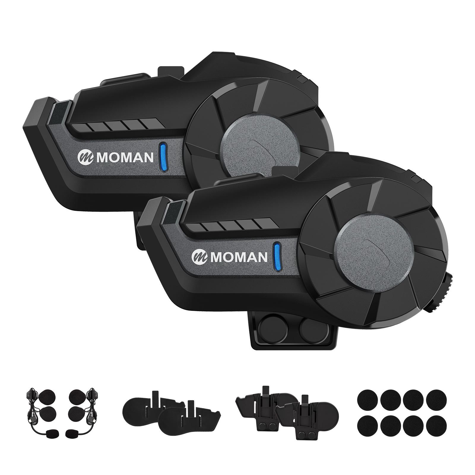 

MOMAN 1/2 шт. Bluetooth домофон мотоциклетный шлем Bluetooth гарнитура для мотоциклиста intercomunicador мото переговорная гарнитура беспроводная