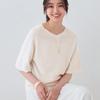 INDIVI New Colors Flare Sleeve Knit 12712452 Size 38 Knitwear/Sweater Available! [Elegant Lamé Material] Women's Off-White (003) (M)