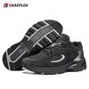 Men's Running Shoes Leather + Mesh Breathable Non-Slip Men's Outdoor Wear Sports Lightweight Running Basketball Shoes