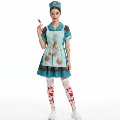Adult Halloween Zombie Nurse Costume Scary Cosplay Outfit Party Stage Performance Women