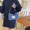 KT Cat Print Denim Lunch Tote Bag and Makeup Handbag