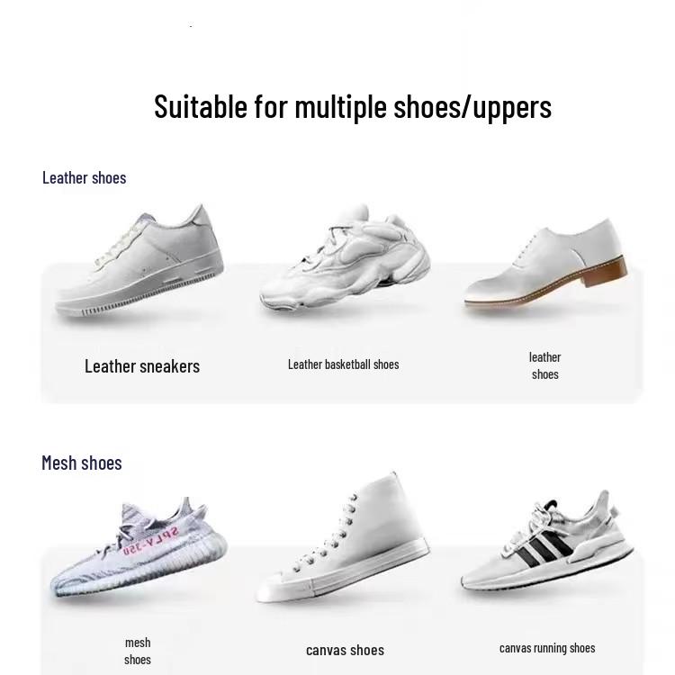 Jiebike Weißer Schuhreiniger - Fleckenentferner & Trockenreinigung für Sport-, Leder- und Mesh-Schuhe
