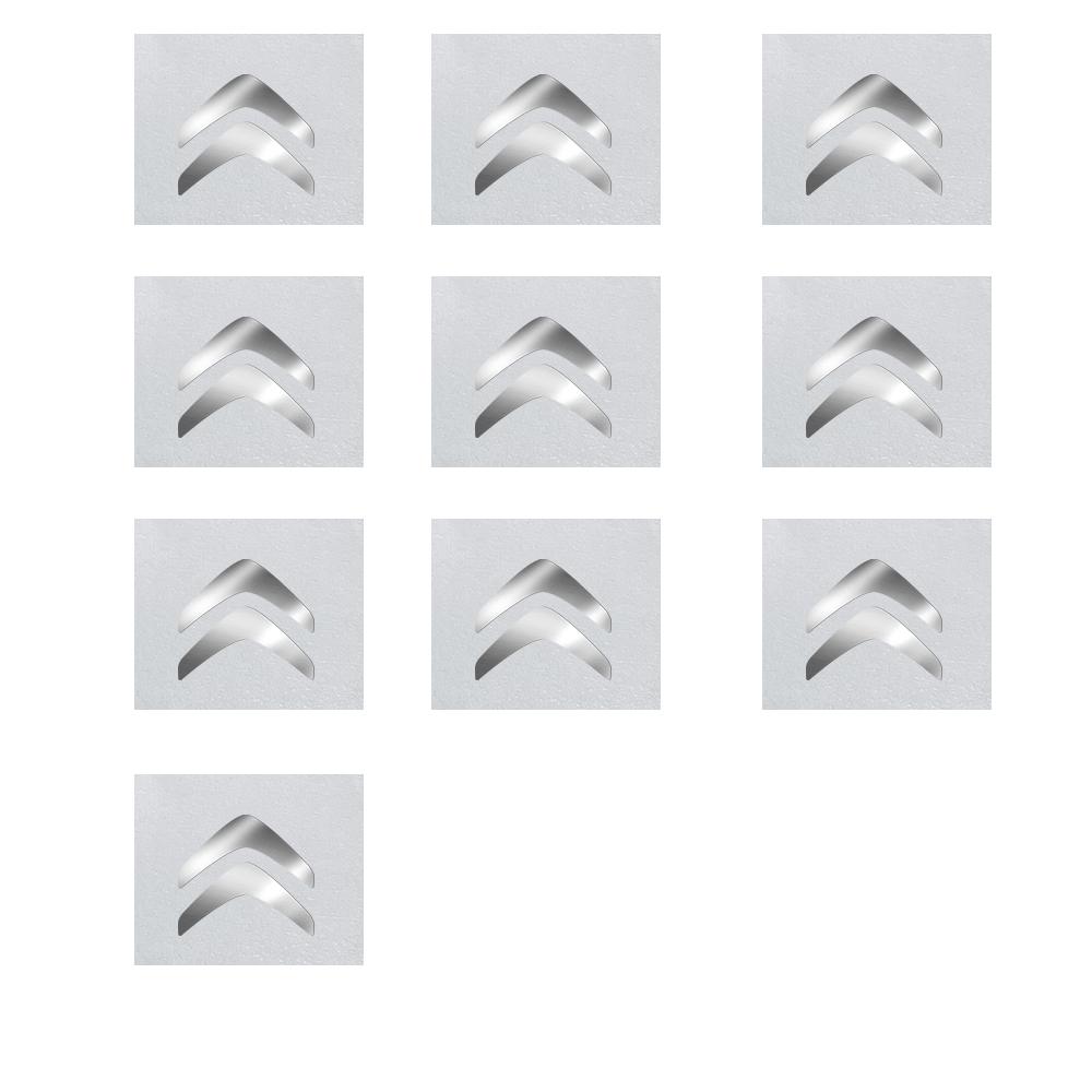 GEFR3 5/10Pcs Car Interior Nickel Badge Stickers Phone Key Decoration For Citroen C4 Picasso Xsara C5 Aircross Cactus C1 C3 C6 Elysee