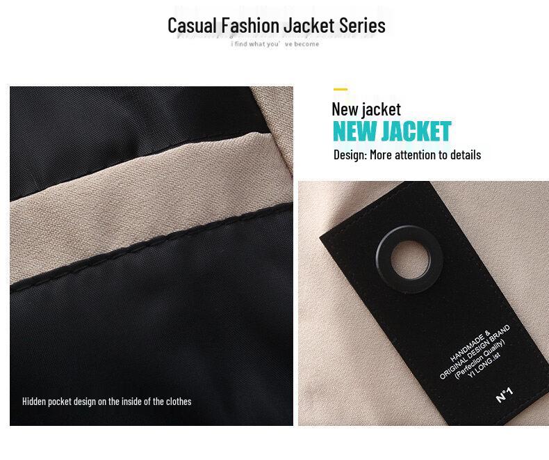 Men's Mid-Length Hooded Trench Coat - Autumn Casual Thin Design