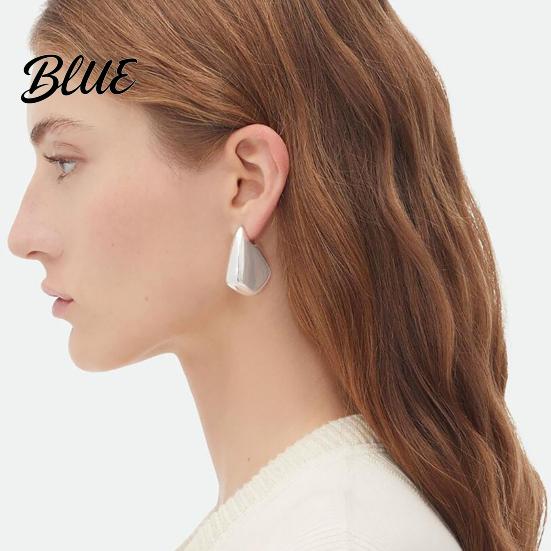 Earrings 1 Pair Chunky for Women Polished Lightweight Geometric Dangle