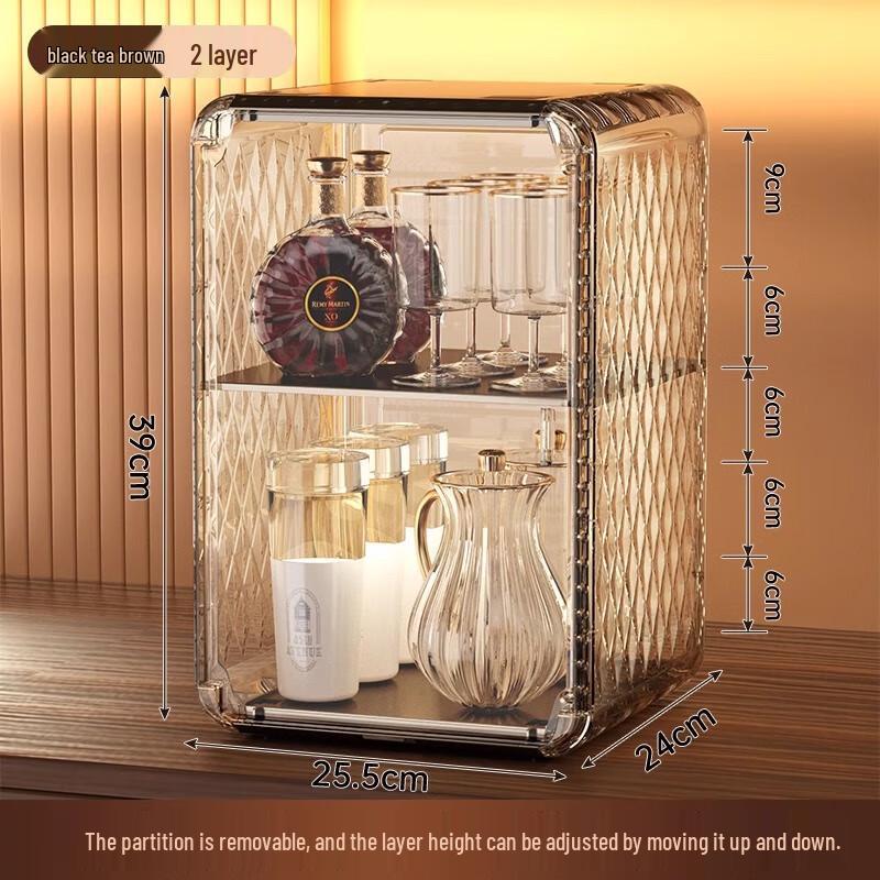 YouNai Dustproof 2-Tier Cup Storage Rack