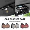 Car Sun Visor Glasses Case Sunglasses Holder Multi-functional Storage Case For Porsche Macan Panamera Cayenne Boxster Cayman 911