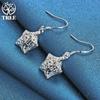 925 Sterling Silber Hohlstern-Tropfenohrringe Schmuck