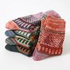 5/10 Pairs Women Double Layer Octagonal Flower Rabbit Wool Socks Autumn Winter Retro Coarse Knit Socks