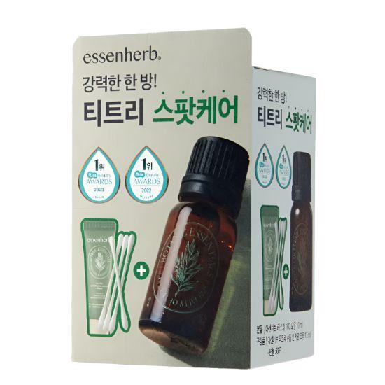 Essenherb Tea Tree 100 Oil Spot Care Set 10ml (+ Cream 10ml + Cotton Swabs 50P)