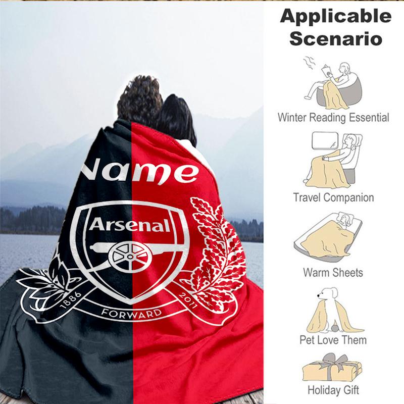 Custom Name Nassr FC Crest Blanket Lightweight Ideal Bedding Blanket Perfect for Travel, Camping, Living Rooms, Sofas, Christmas Gift