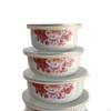 5 Enamel Bowls for Fruits And Salad Set