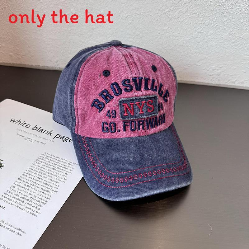 Vintage American Style Baseball Cap With Washed Cotton For Casual Summer Wear