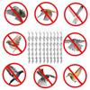 80pcs Bird Repellent Reflective Rods 30cm Scare Birds Repeller Wind Spiral Rotating Rod Hanging Ornaments Home Garden Decor