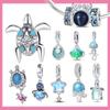 Summer 925 Silver Sea World Kingdom Charm Pendant Beads Fit Charms Bracelet for Women Jewelry Making