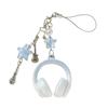 Stylish Music Note Keychain Phone Chain with Headphone Pendant Design for Backpack Phone Accessories and Gift Ideas
