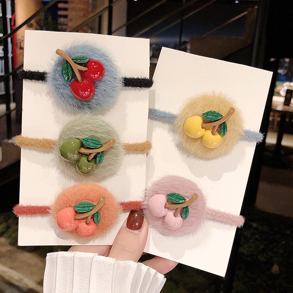 High Elastic Cherry Hair Rope Hair Band Female Hair Band Rope Hair Accessories