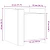 Nightstand Gray Sonoma 45x50x50 cm Particleboard