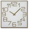 Digits oak wall clock 60cm white