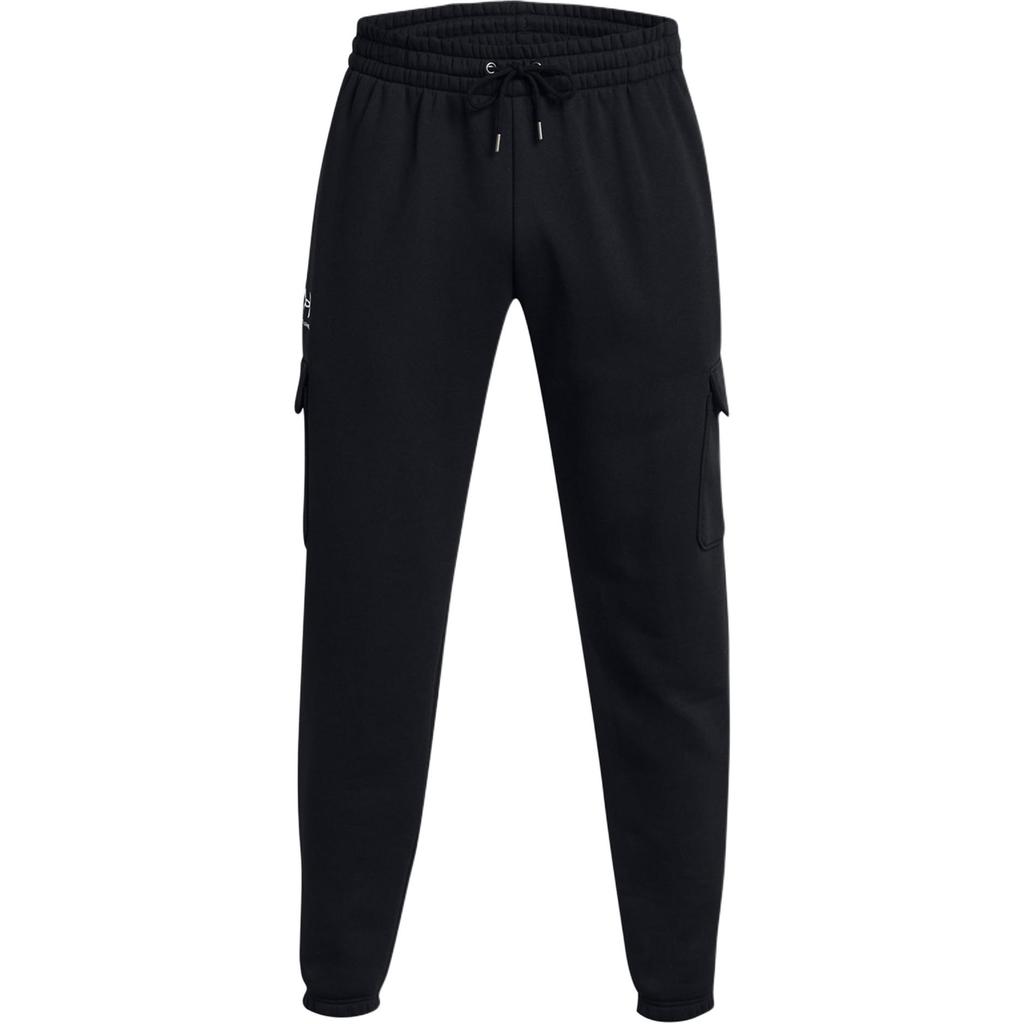 Under Armour Essential Fleece Cargo Pants Men Bottoms Black 1380376-001