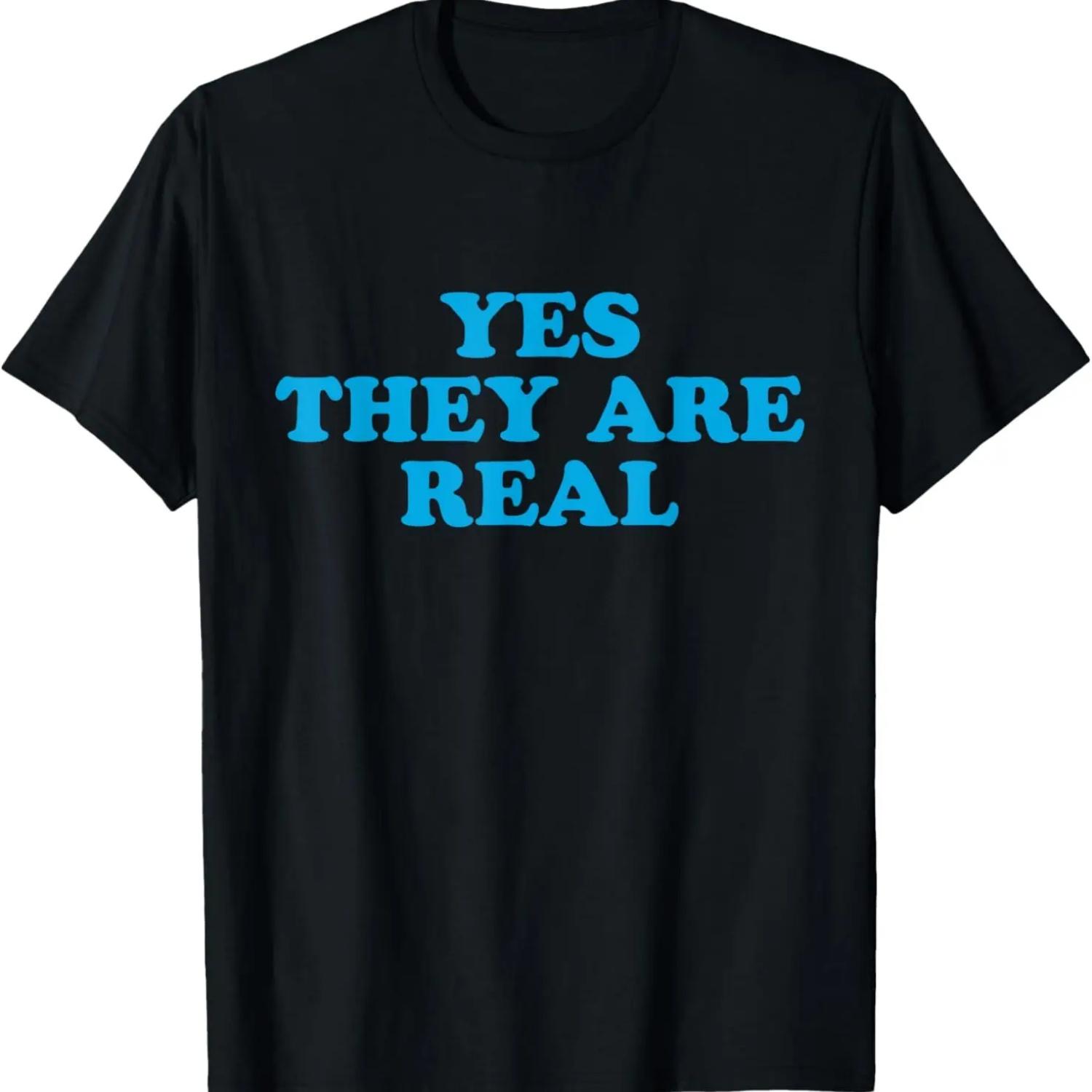 

Yes They Are Real Shirt Funny Boobs Tits Breasts Sexy Crop T-Shirt,Comfortable pure cotton XXXXXL чорний