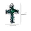 Versatile DIY Alloy Cross Charm Dripping Oil and Diamond Jewelry Component Pendant for DIY Crafts Neckalce Earrings