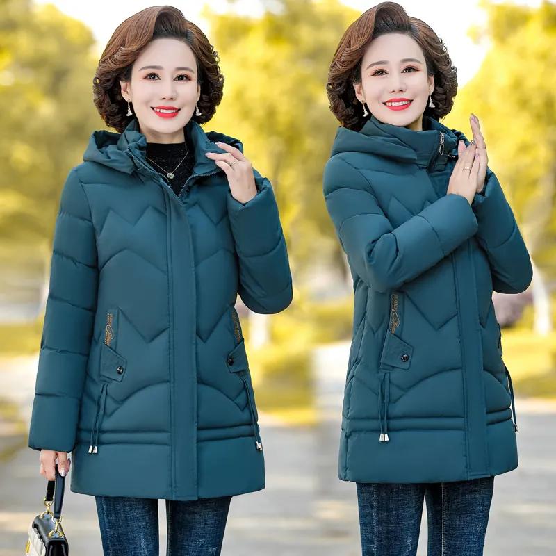 

Зимняя женская куртка, одежда, с капюшоном, парки, свободные, плюс бархат, толстое зимнее пальто, женская теплая парка на молнии, верхняя одежда XXXXXL синий