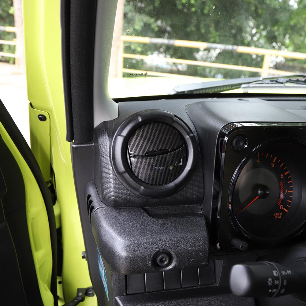 Nakrycie głowy samochodu Przełącznik podnoszenia okna Ręczna klimatyzacja Panel sterowania Wylot powietrza dla Suzuki Jimny 2019 UP Akcesoria wewnętrzne z włókna węglowego