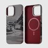 Abstract Landscape Relief for MagSafe Phone Case for iPhone 16 15 14 Pro Max 17 Wireless Charge Alloy Lens Shield Hard PC Cover