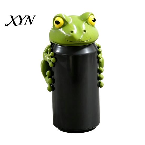 Drink Dust Proof Cap Reusable Animal Soda Can Lids for 375ml Standard Cans, 3D Printed Frog Dinosaur Creative Gift Drinkers Shark Beverage Toppers